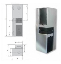 Bisagra cromo vertical 130mm (g-309)