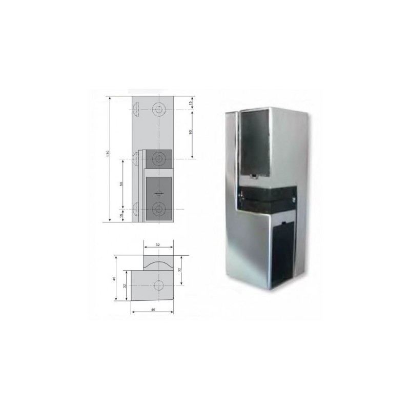 Bisagra cromo vertical 130mm (g-309)
