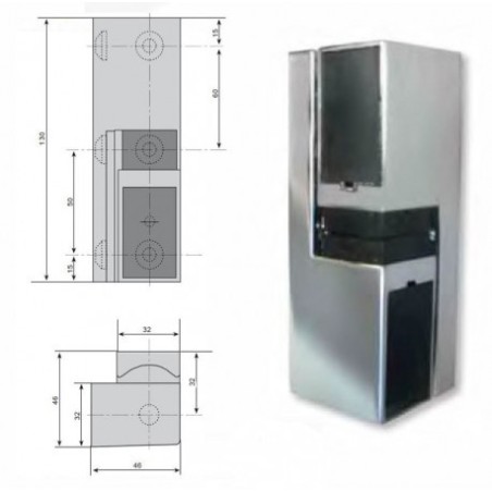 Bisagra cromo vertical 130mm (g-309)