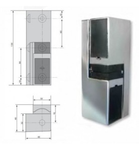 Bisagra cromo vertical 130mm (g-309)