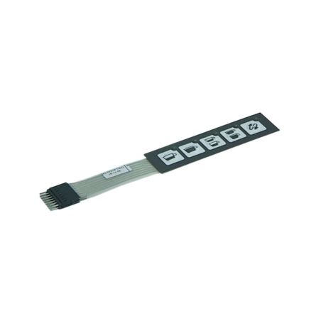 Teclado de membrana tazas 5 negro L 105mm An 27mm lar. 27mm VFA