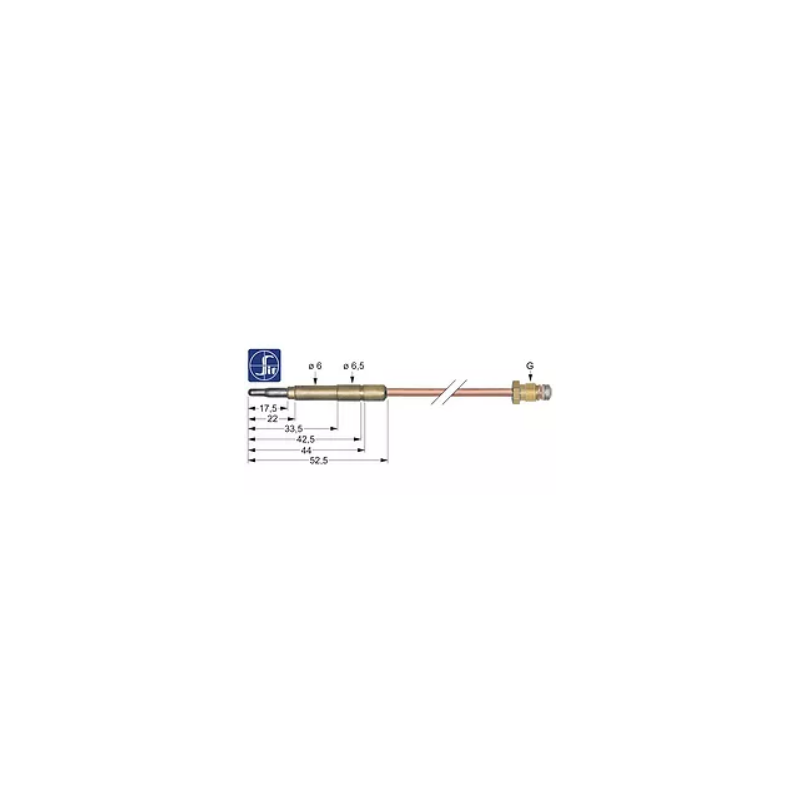 termopar SIT M9x1 L 400mm conexión para conector ø6,0(6,5)mm