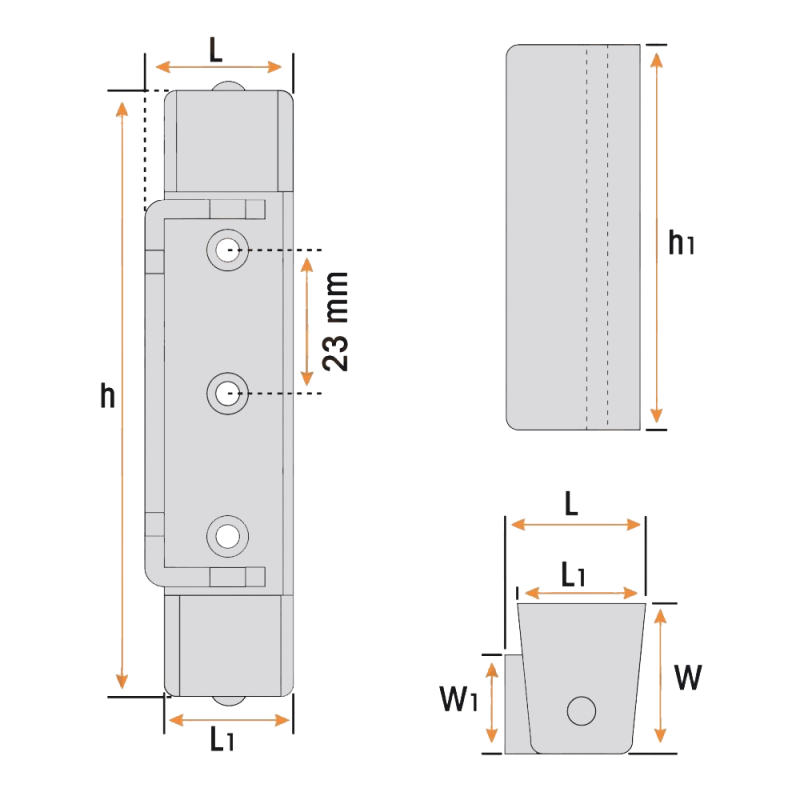 Bisagra Vertical L100mm Cromo (ANTIGUA G-625) Bisagra Vertical L100mm Cromo (ANTIGUA G-625)