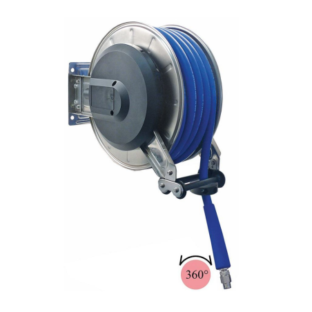 Enrollador de mangueras abierto para montaje mural longitud de tubo 10m empalme 1/2" tubo ø DN13mm