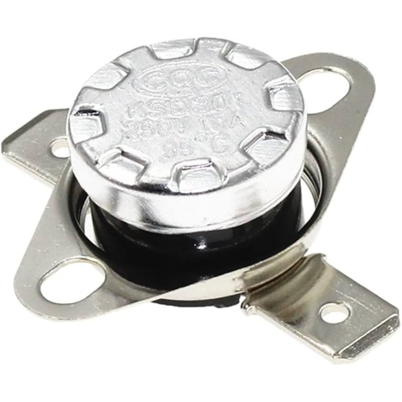 Termostato bimetálico ksd301 180°c 250v 16a lucca