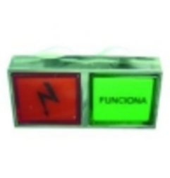 Piloto doble 52x28mm verde/rojo 230v rep