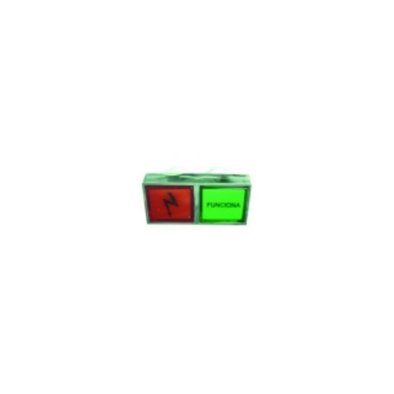 Piloto doble 52x28mm verde/rojo 230v rep Piloto doble 52x28mm verde/rojo 230v rep