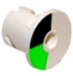 Boton negro/verde pulsador crystaline