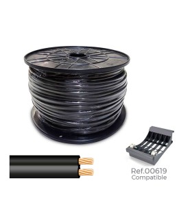 Cable paralelo 48v 2 x 0,75 mm² negro 1000 m (bobina grande)