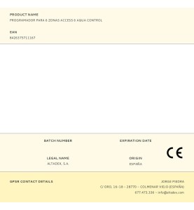 Programador para 6 zonas access 6 aqua control