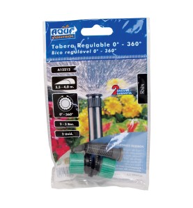 Pack con bolsa 2 toberas agua van 12 (3,5-4m) regulable-0-360°
