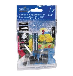 Pack de bolsa con 2 toberas agua van 15 (4-4,5m) regulable-0-360°
