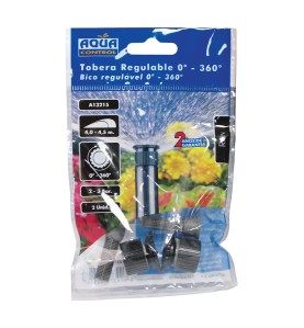 Pack de bolsa con 2 toberas agua van 15 (4-4,5m) regulable-0-360°