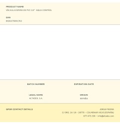 Válvula esfera de pvc 1/2" aqua control