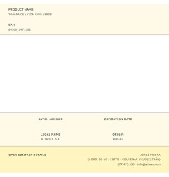 Tobera de latón vivo verde