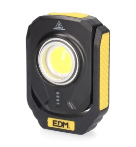 Linterna con 1 led 10w 900lm compact recargable. base magnetica. edm