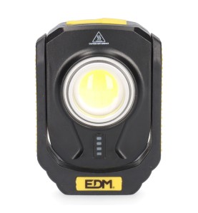 Linterna con 1 led 10w 900lm compact recargable. base magnetica. edm