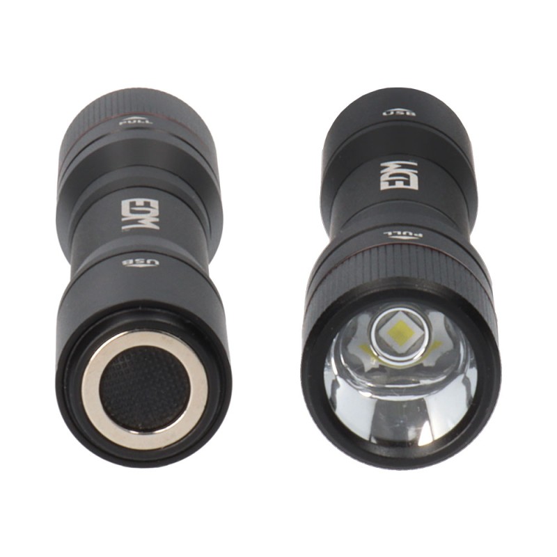 Linterna de 1 led 20w cuerpo aluminio recargable + funcion power bank 1800lm