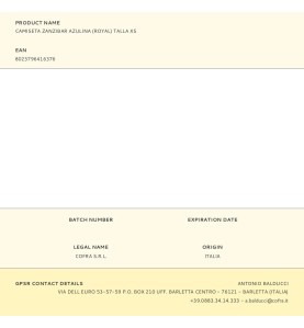 Camiseta zanzibar azulina (royal) talla xs