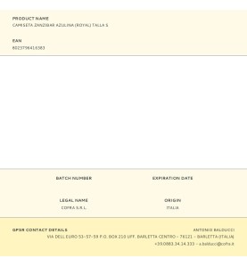 Camiseta zanzibar azulina (royal) talla s