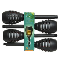 Estaca solares efecto llama ø7,5 x 27cm colores/modelos surtidos, 4 unidades