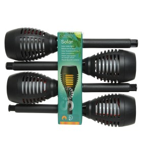 Estaca solares efecto llama ø7,5 x 27cm colores/modelos surtidos, 4 unidades