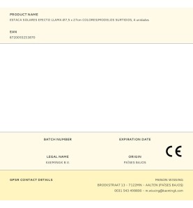 Estaca solares efecto llama ø7,5 x 27cm colores/modelos surtidos, 4 unidades