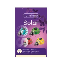Figura luz solar metalica con forma de mariquita 14,5x13x5cm modelos surtidos