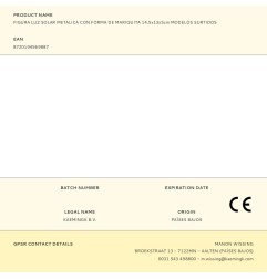 Figura luz solar metalica con forma de mariquita 14,5x13x5cm modelos surtidos