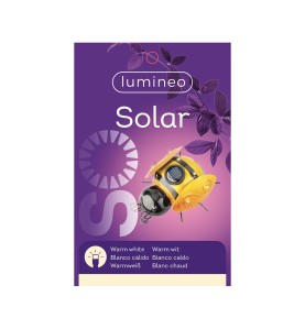 Figura luz solar metalica con forma de abeja 14,5x13x5cm colores surtidos