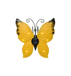 Figura luz solar metalica con forma de mariposa 17,8 x 6 x 4 cm colores surtidos
