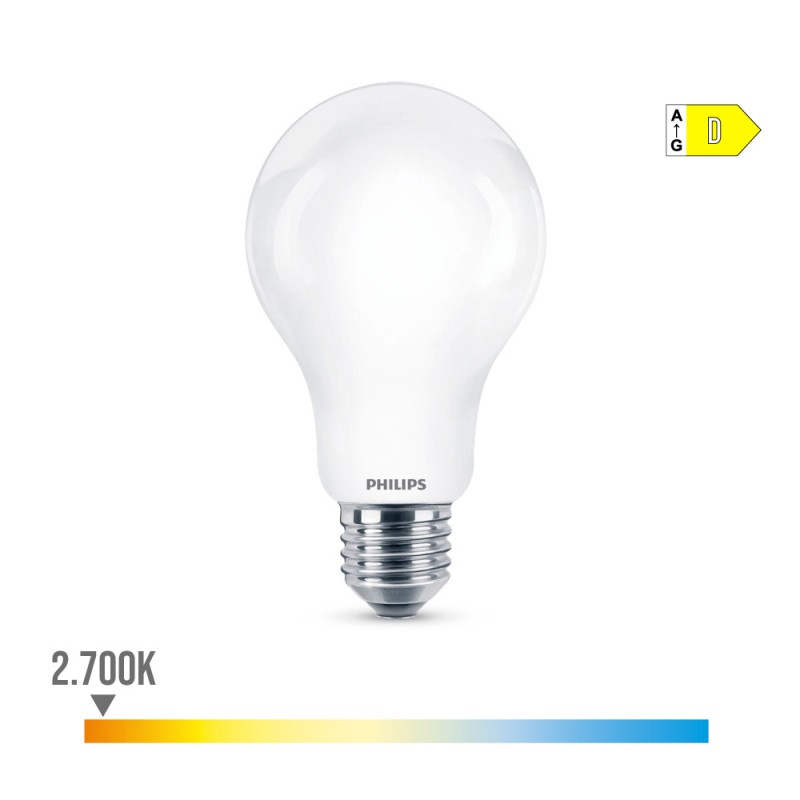 Bombilla standard led e27 13 w 2000 lm 2700 k luz calida ø7 x 12,1 cm