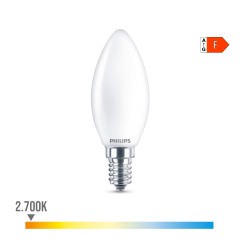 Bombilla vela led e14 4,3 w 470 lm 2700 k luz calida ø3,5 x 9,7 cm