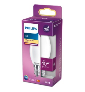 Bombilla vela led e14 4,3 w 470 lm 2700 k luz calida ø3,5 x 9,7 cm