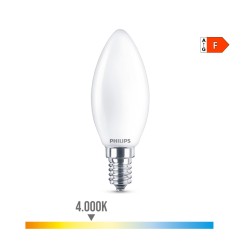 Bombilla vela led e14 4,3 w 470 lm 4000 k luz dia ø3,5 x 9,7 cm