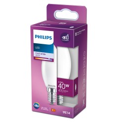 Bombilla vela led e14 4,3 w 470 lm 4000 k luz dia ø3,5 x 9,7 cm