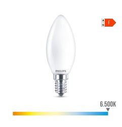 Bombilla vela led e14 4,3 w 470 lm 6500 k luz fria ø3,5 x 9,7 cm