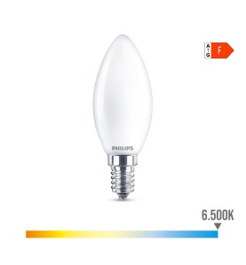 Bombilla vela led e14 4,3 w 470 lm 6500 k luz fria ø3,5 x 9,7 cm