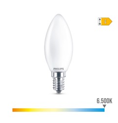 Bombilla vela led e14 6,5 w 806 lm 6500 k luz fria ø3,5 x 9,7 cm
