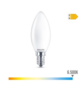 Bombilla vela led e14 6,5 w 806 lm 6500 k luz fria ø3,5 x 9,7 cm