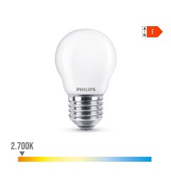 Bombilla esferica led e27 4,3 w 470 lm 2700 k luz calida ø4,5 x 8,2 cm