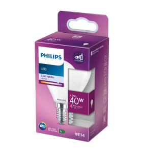 Bombilla esferica led e14 4,3 w 470 lm 4000 k luz dia ø4,5 x 8,2 cm