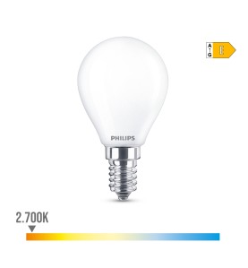 Bombilla esferica led e14 6,5 w 806 lm 2700 k luz calida ø4,5 x 8 cm