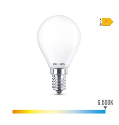 Bombilla esferica led e14 6,5 w 806 lm 6500 k luz fria ø4,5 x 8 cm