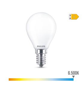 Bombilla esferica led e14 6,5 w 806 lm 6500 k luz fria ø4,5 x 8 cm