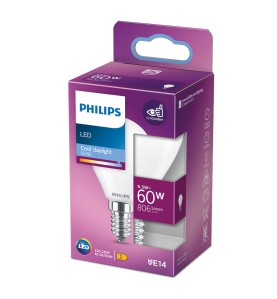 Bombilla esferica led e14 6,5 w 806 lm 6500 k luz fria ø4,5 x 8 cm