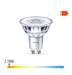 Bombilla dicroica led gu10 4,6 w 390 lm 2700 k luz calida ø5 x 5,4 cm