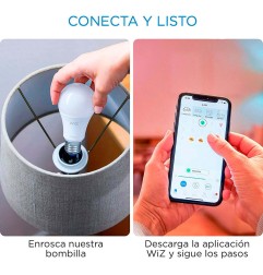 Bombilla inteligente standard e27 8,5 w 806 lm 2200-6500 k full colors