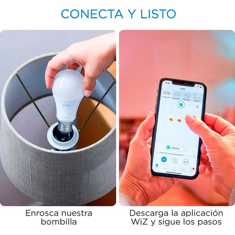 Bombilla inteligente standard e27 8,5 w 806 lm 2200-6500 k full colors