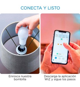 Bombilla inteligente standard e27 8,5 w 806 lm 2200-6500 k full colors